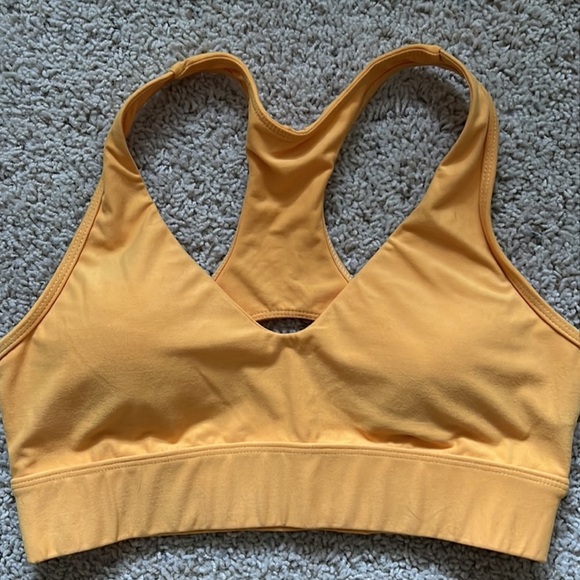 Wolven bra and crossover leggings workout set size medium orange mango - Picture 3 of 11